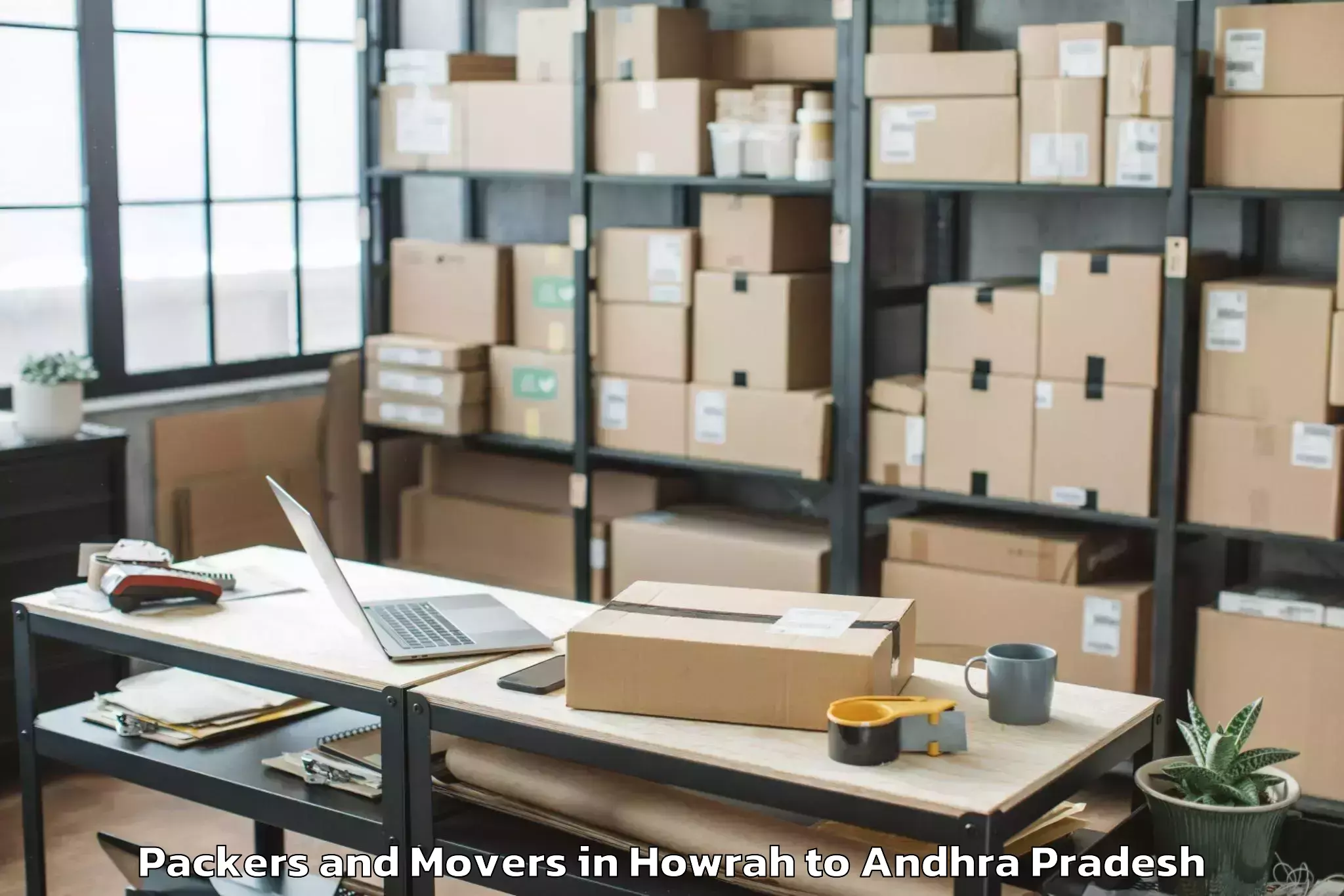 Book Howrah to Akasahebpeta Packers And Movers